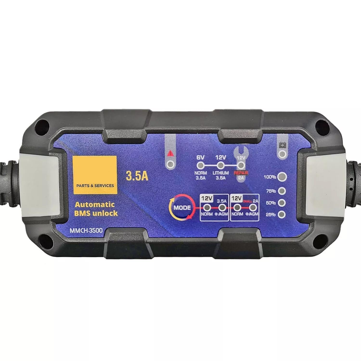 Mantenitore batteria moto 6/12V PIOMBO/AGM/GEL/Litio Caricabatterie per Auto e Moto 3,5Ah Compatto MMCH-3500