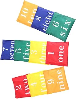 DRESSOOS Brinquedo Interativo 10 Peças Saco De Feijão Interativo Ao Ar Livre Jogo De Lance Pequenos Pufes Meninos Jogar Jogos Suprimentos Jogo De Família Saco De Areia Interno Pano Oxford