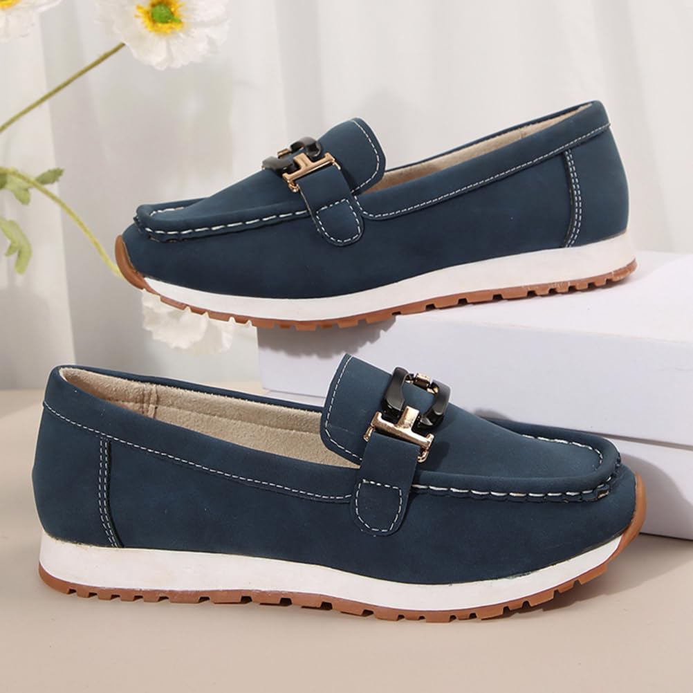 shownicer Scarpe Donna Piatti Loafers Comodi Tinta Unita Mocassini