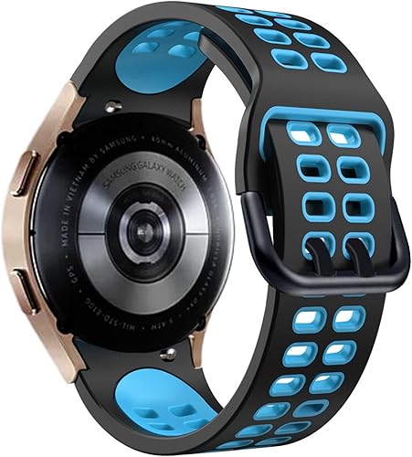 HAZELS Correa oficial inteligente de 0787in para Samsung Galaxy Watch 4 Classic 46 de 1654in reloj inteligente de silicona sin huecos reloj 4 de 44