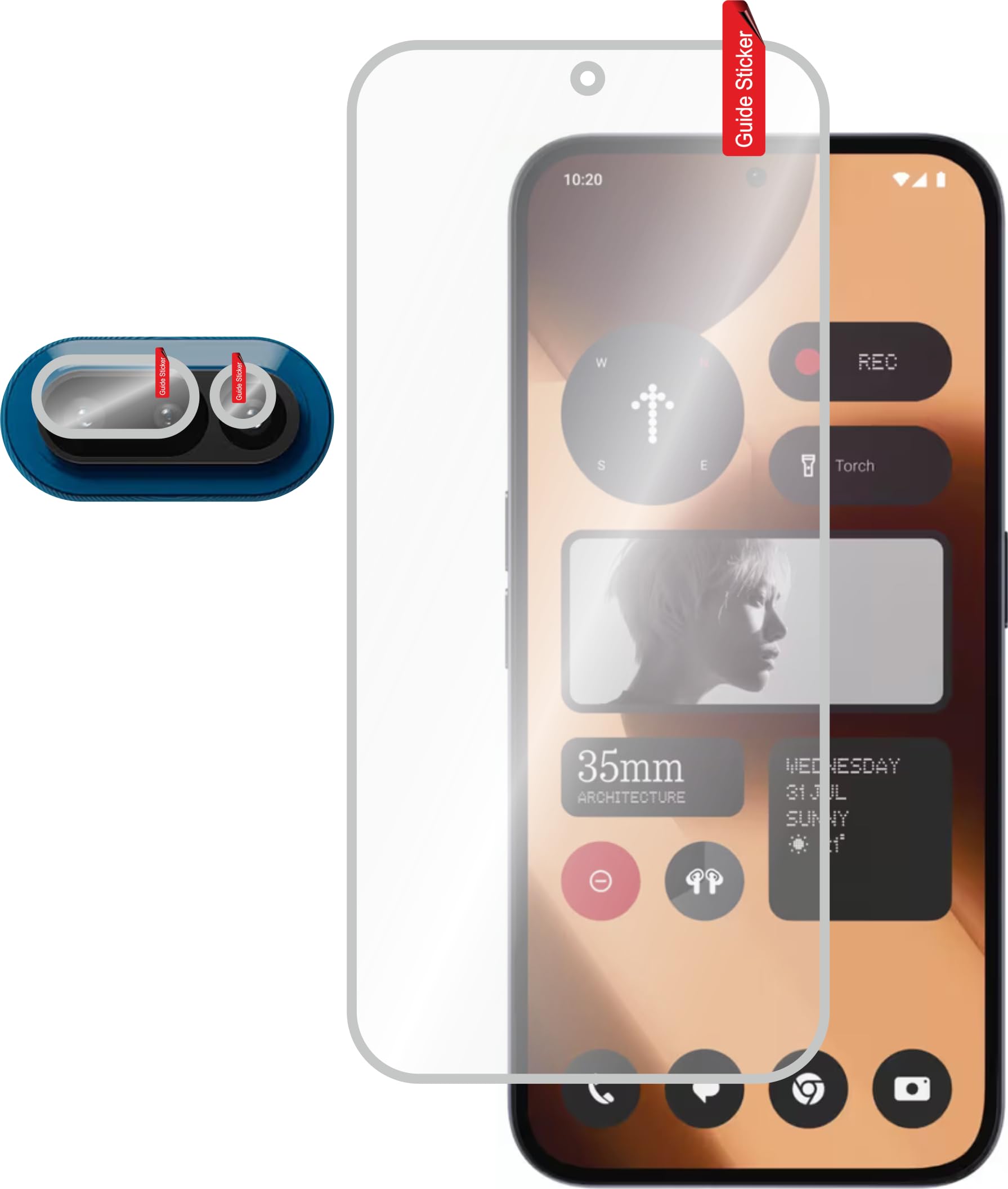 TRUSTin.ONLINE Nothing Phone (3a) Tempered Glass Front Screen Protector (Pack of 2)