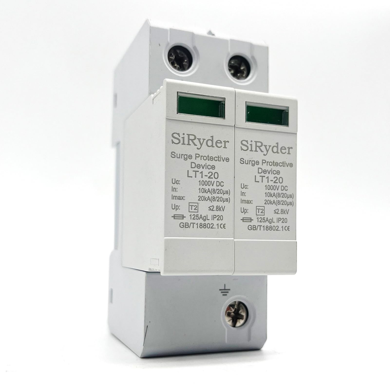 Scaricatore di Sovratensione 220V DC1000V 2P 10KA~20KA Fotovoltaico Protettore di Fulmini Bassa Tensione
