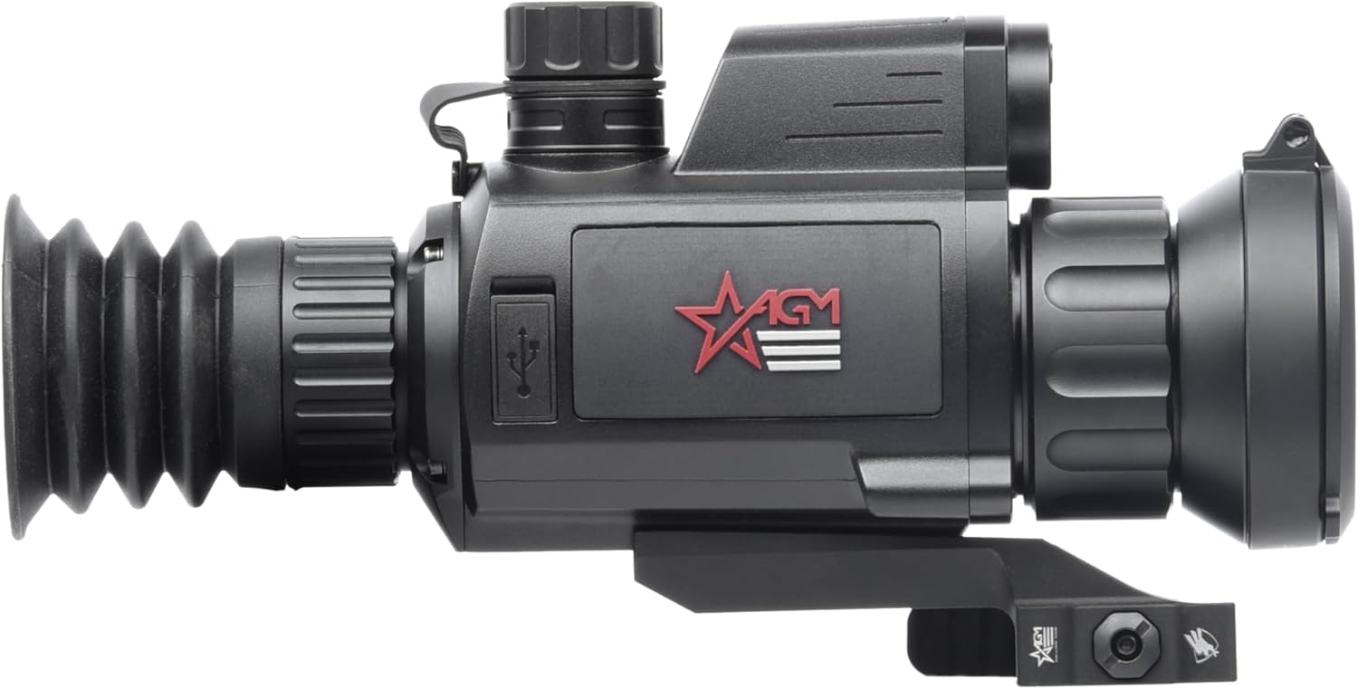 AGM Global Vision REFURBISHED Varmint LRF TS50-640 Thermal Imaging Rifle Scope with Laser Range Finder, 12um, 640x512 (50 Hz), 50mm Lens.,1 Year Warranty Black