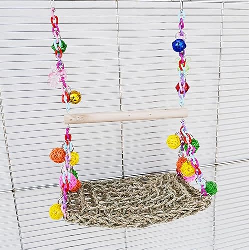 Balanço Para Aves Para Gaiola - Brinquedos Para Aves Rede Balanço Com Poleiro | Brinquedos Para Roer