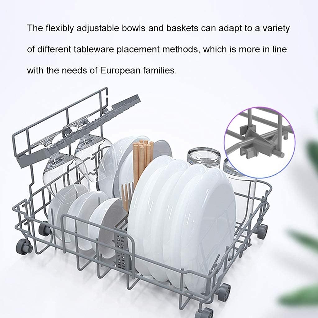 Sterilisers Mini Dishwasher Slimline Dishwasher Automatic Household Small Dishwasher 4 Kinds of Washing Programs 72℃ High Temperature Disinfection
