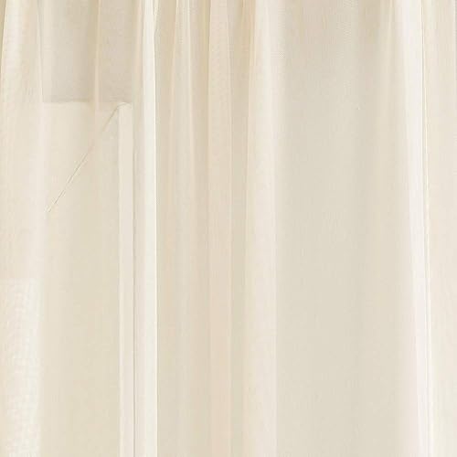 Miniatura 2 de WARM HOME DESIGNS Tela beige de 1 yarda de largo. Nuestra tela transparente de 55 pulgadas de ancho es ideal para cortinas de toldo, decoraciones de
