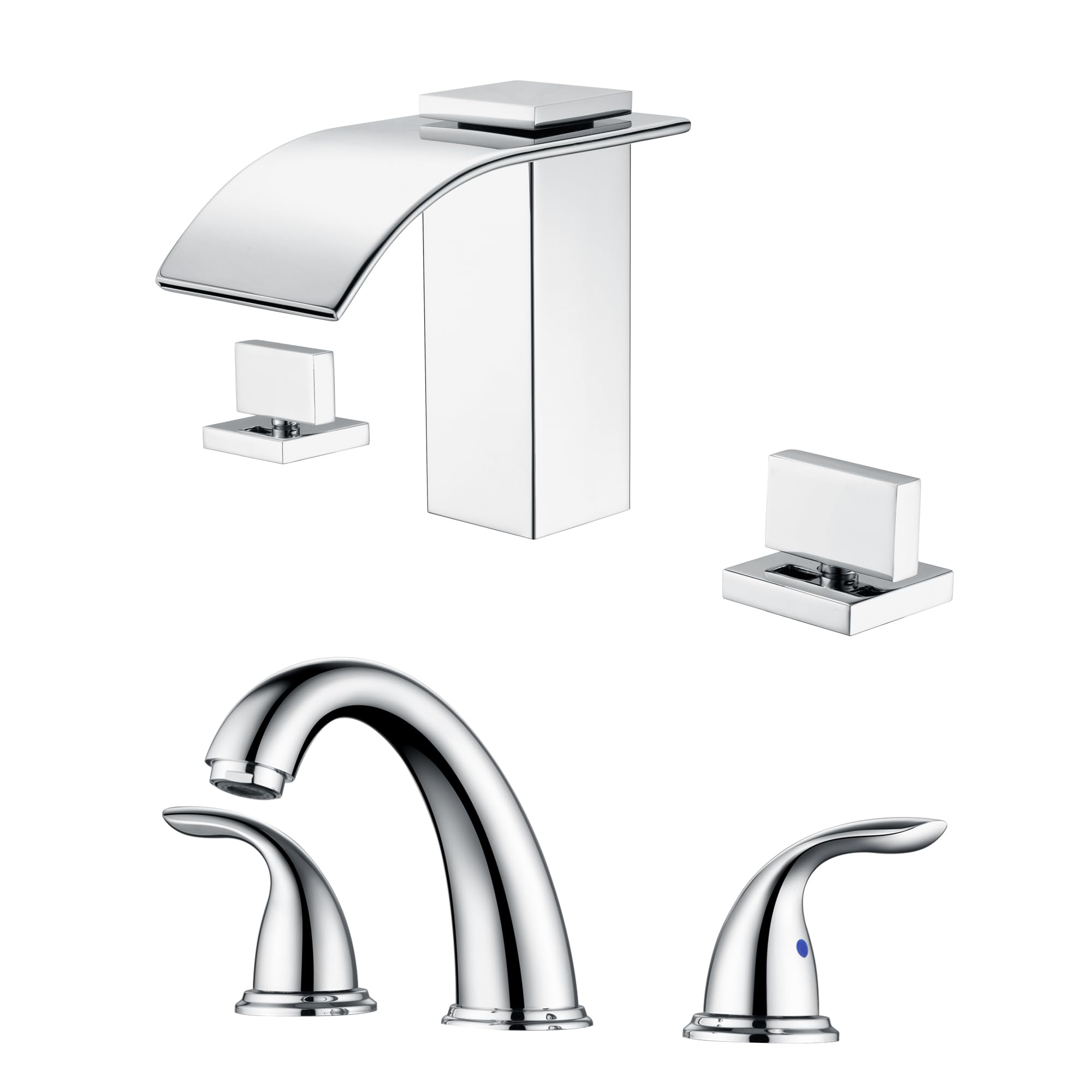 Jnfidosr Roman Tub Faucet S2143cw + 8 Inch Widespread Bathroom Faucet S1423s-Ch