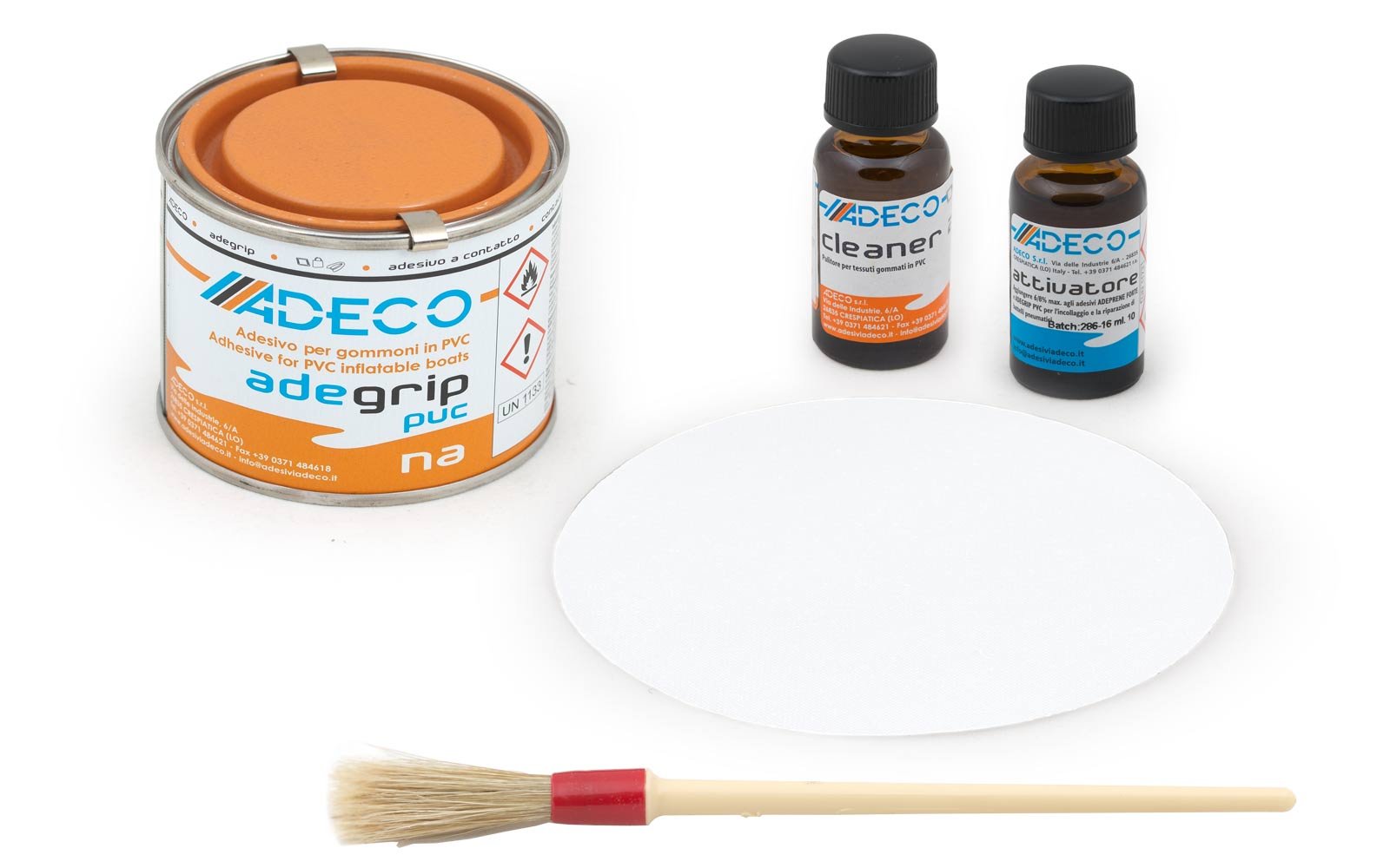 Adeco Schlauchboot Reparatur-Set Adeco Grau Schwarz Weiß Orange