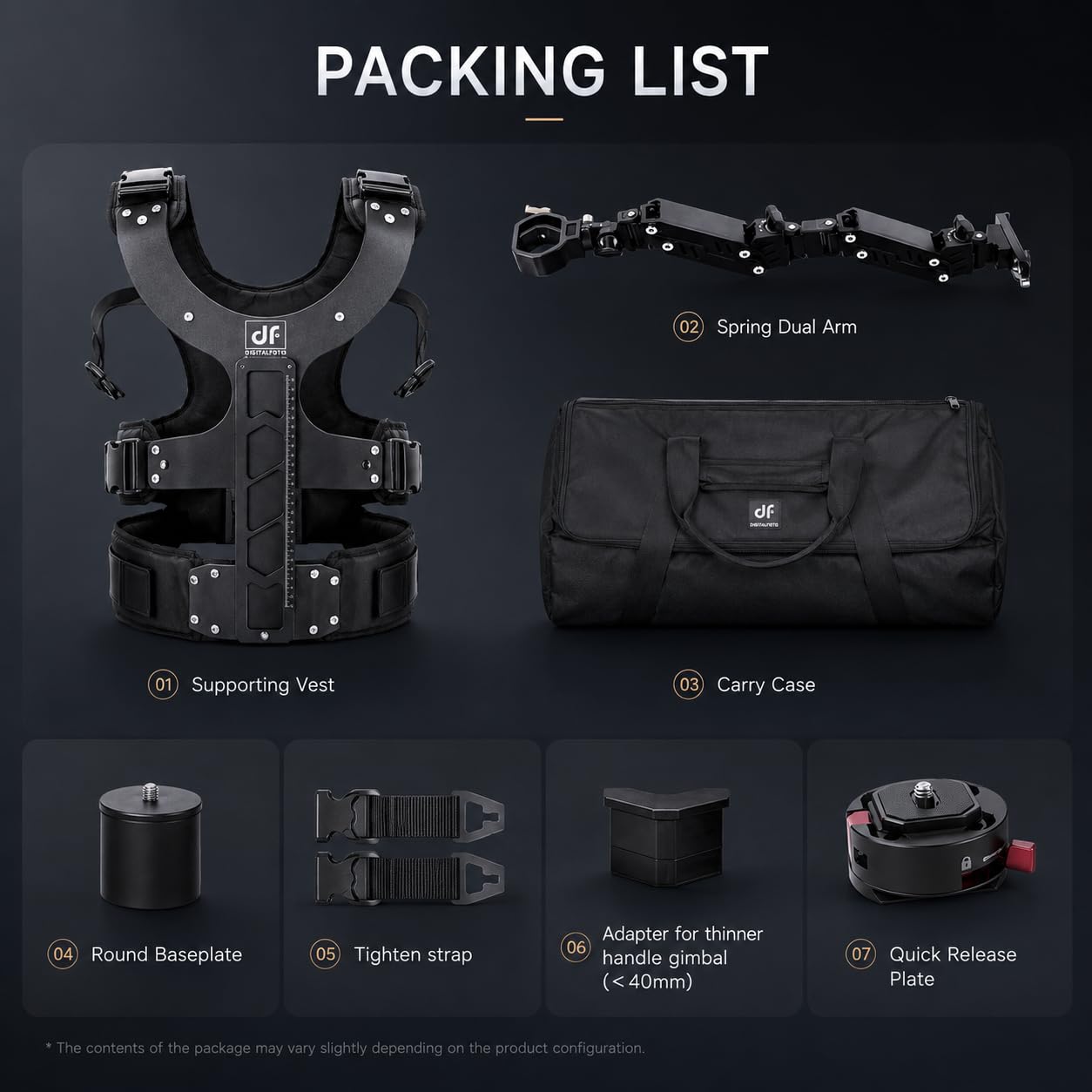 Thanos-SE Ultra Gimbal Support Weste mit Schnellwechsel – Steadicam Gimbal Stabilisator Weste für DJI Ronin RS5 RS4 PRO, RS3 Mini, RS3 PRO und Kameras, 2–8 kg Traglast für Videografen