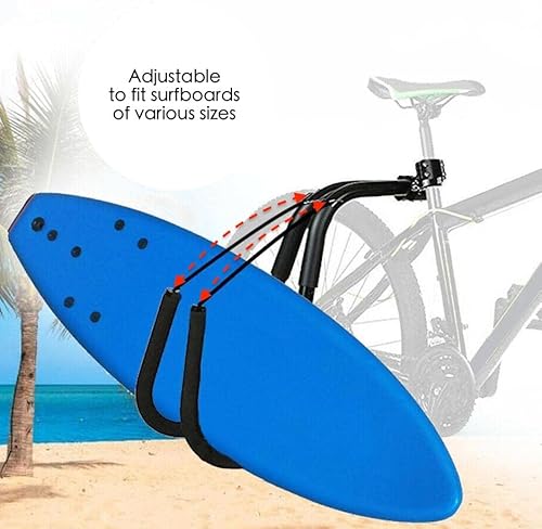 image for Surfboard Bike Rack, Adjustable Surfboard Carrier Mount, Zikepa Surf R