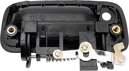 Miniatura 5 de TRQ Manija de puerta exterior delantera izquierda reforzada con metal, color negro y negro, texturizada, plástico y acero para el lado del conductor