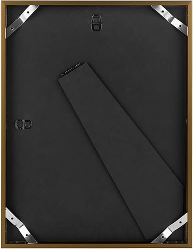 Vista 159 de Golden State Art - Marcos de fotos de metal de 8 x 10 pulgadas con paspartú para fotos de 5 x 7 - Juego de 4 portarretratos de aluminio de 8 x 10