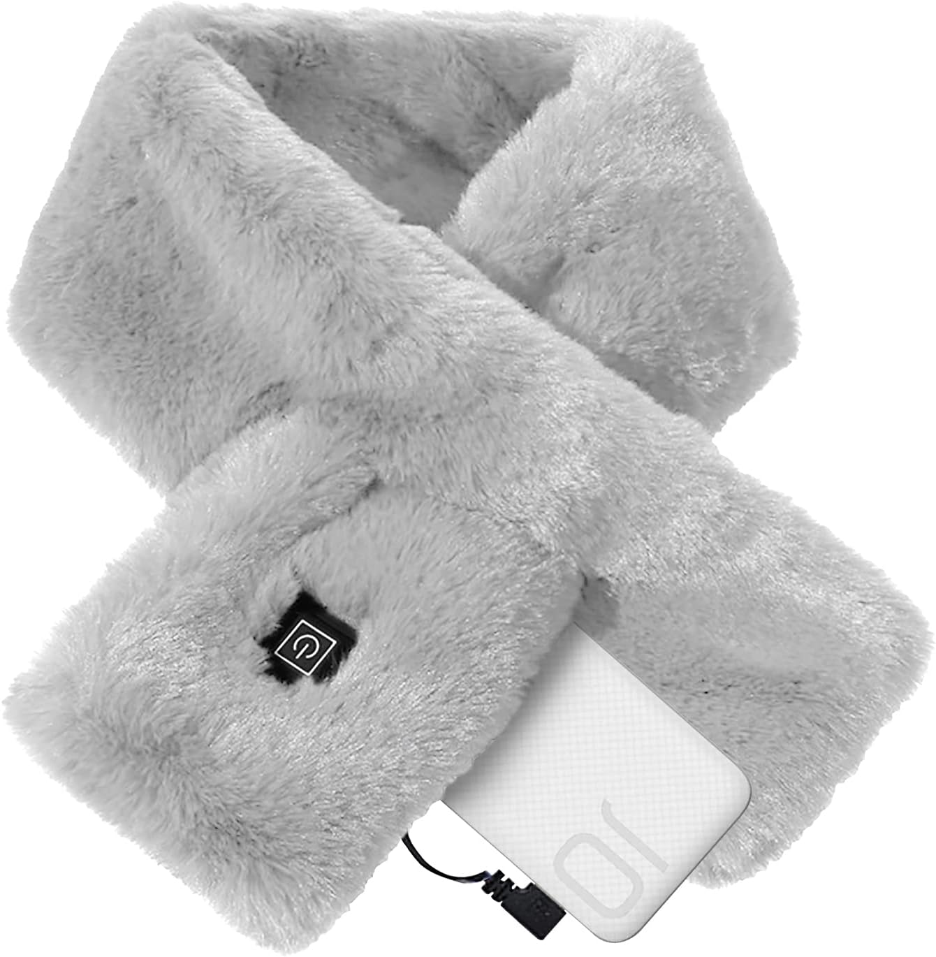 Winter USB Heated Scarf Women Neck Heating Pad Electric Heated Neck Wrap Scarf Neck Warmer Warm Neckerchief