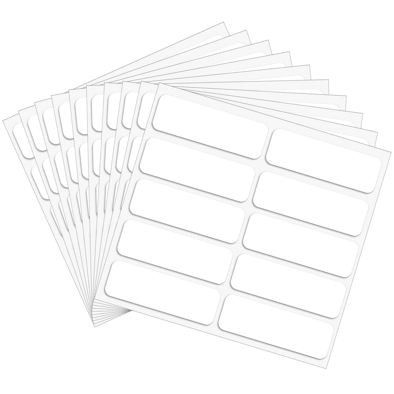 100 Pcs No-Iron Labels for Clothes Washable, Self-Adhesive Personalized Name Labels 1.4" x 10.4" Clothing Labels for School Kids Daycare Nursing Homes Camp Laundry Shop Washer & Dryer Safe