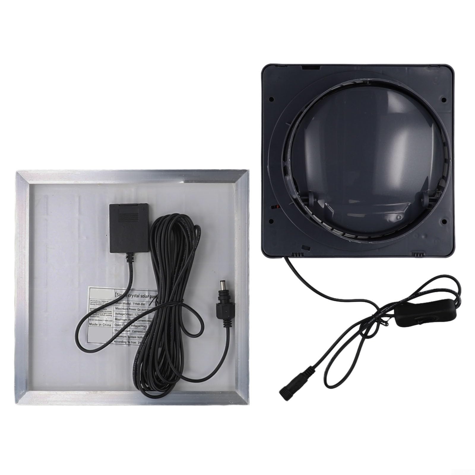 Extractor de Aire Solar 4 Pulgadas Ventilación Silenciosa(6 inch)