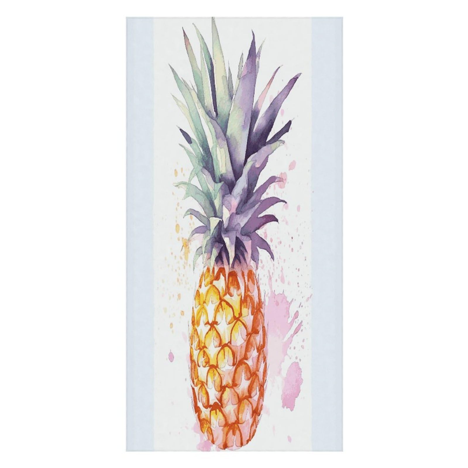 FekiLoot Pineapple Beach Towel Oversized Bath Towel Ultra Soft Pool Towel Cozy Swim Towel Silky Lounge Towel Quick Dry Travel Towel Gentle Absorbent Towel for Adults Women Men