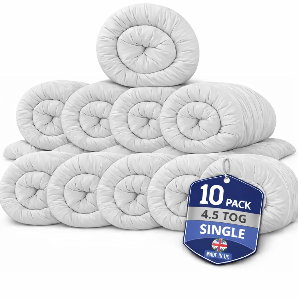 Hafaa Double Duvet 10.5 Tog (2 Pack) Anti Allergy Duvets All Year Roud Hollowfibre Filling Thick and Warm Duvet Double - UK Made Quilts — view 7