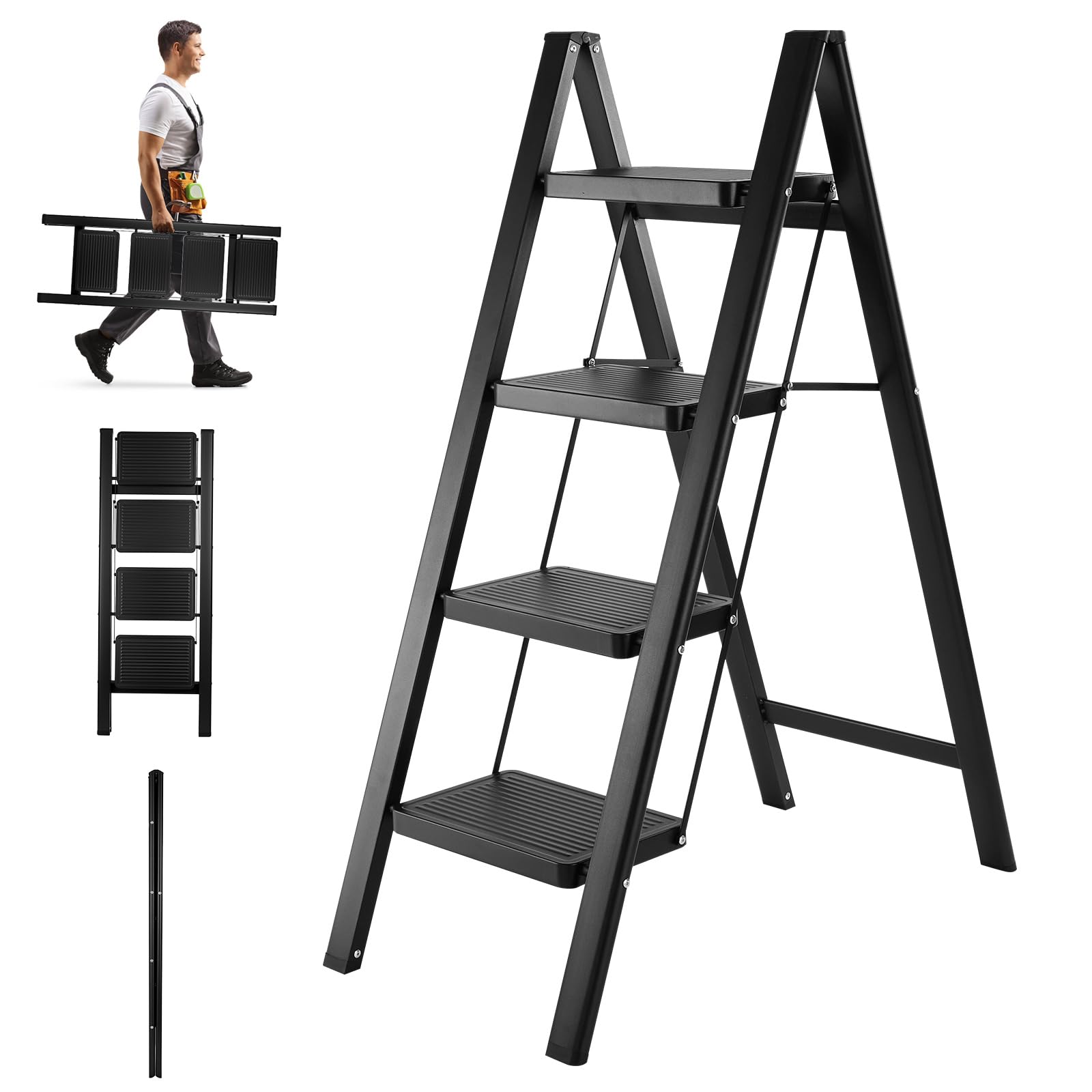 Escabeau pliable à 4 marches