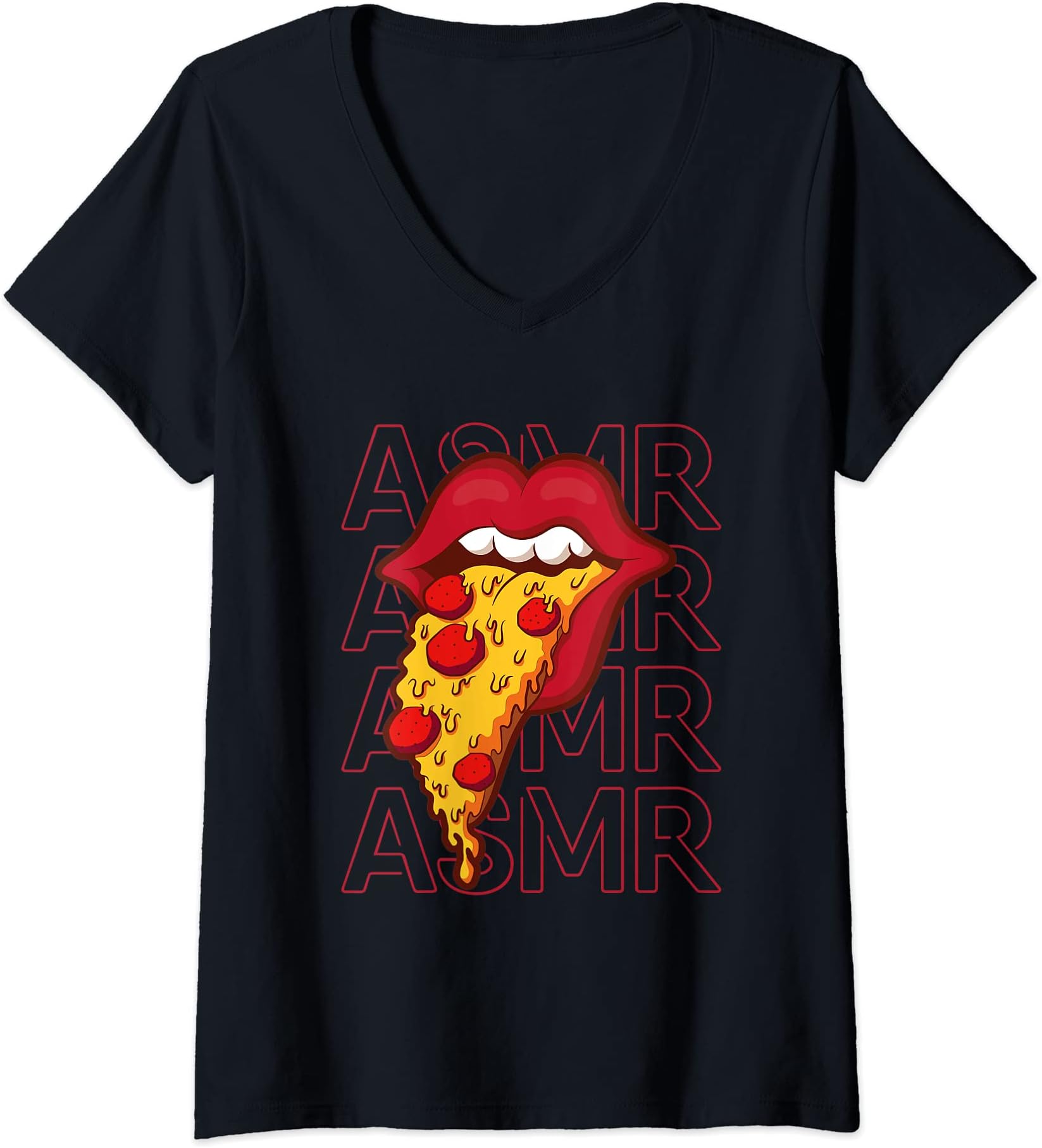 Eating Show Or Food Consumer LoverWomens ASMR Is My Only Vibe Quantity Eating Mukbang V-Neck T-Shirt
