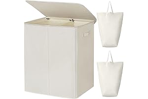 WOWLIVE 154L Double Laundry Hamper with Lid, Collapsible Laundry Basket