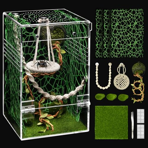 AZV Jumping Spider Enclosure Hammock Kit Ventilation Praying Mantis Habitat
