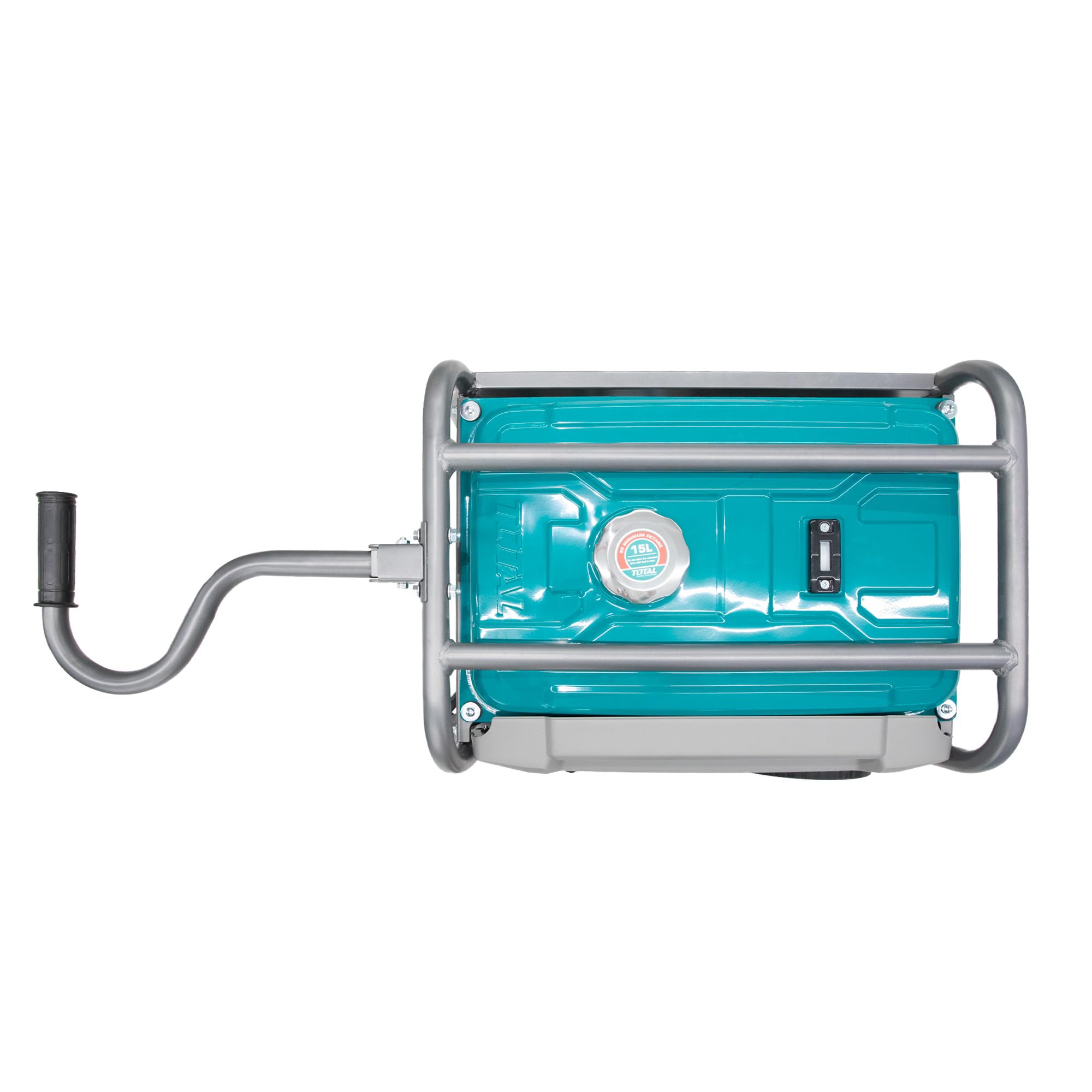 TOTAL - Generatore di Corrente Portatile 3500W a Benzina, Alternatore in Rame, Avviamento Elettrico e Manuale, Motore 4 Tempi OHV, Silenziato, Serbatoio 15L, Ruote e Impugnatura