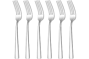 Stainless Steel Silverware Forks - Set of 6