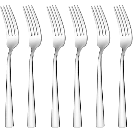 Stainless Steel Silverware Forks - Set of 6