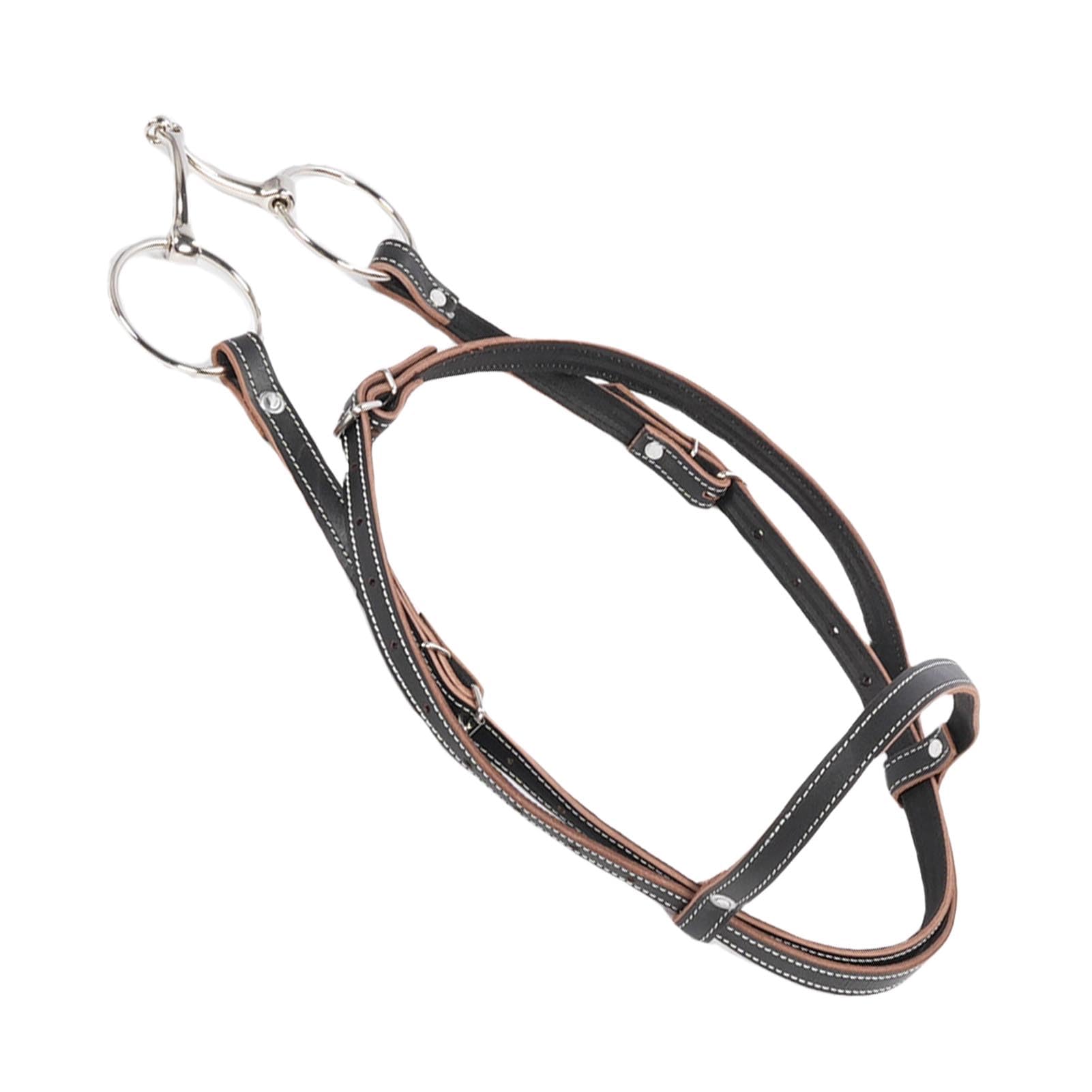 Tyenaza Briglia per Cavallo in Pelle, testiera per Cavalli, testiera in Pelle per Cavalli per Passeggiate su Pista, Forniture Equine durevoli