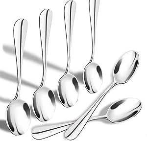 SONGZIMING Demitasse Espresso Spoons, Mini Coffee Spoon, 18/10 Stainless Steel Small Spoons for Dessert, Tea,Set of 6