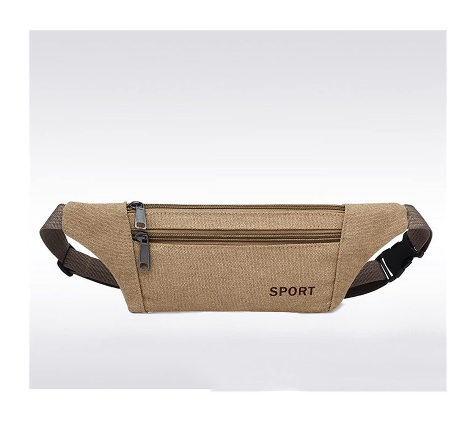 Hombres de Moda Sports Sports Twinvas Bolsa de Cintura Fitness Bag Carry Carry Bolsa de teléfono móvil Ultra Ligero (Color : A Army Green)
