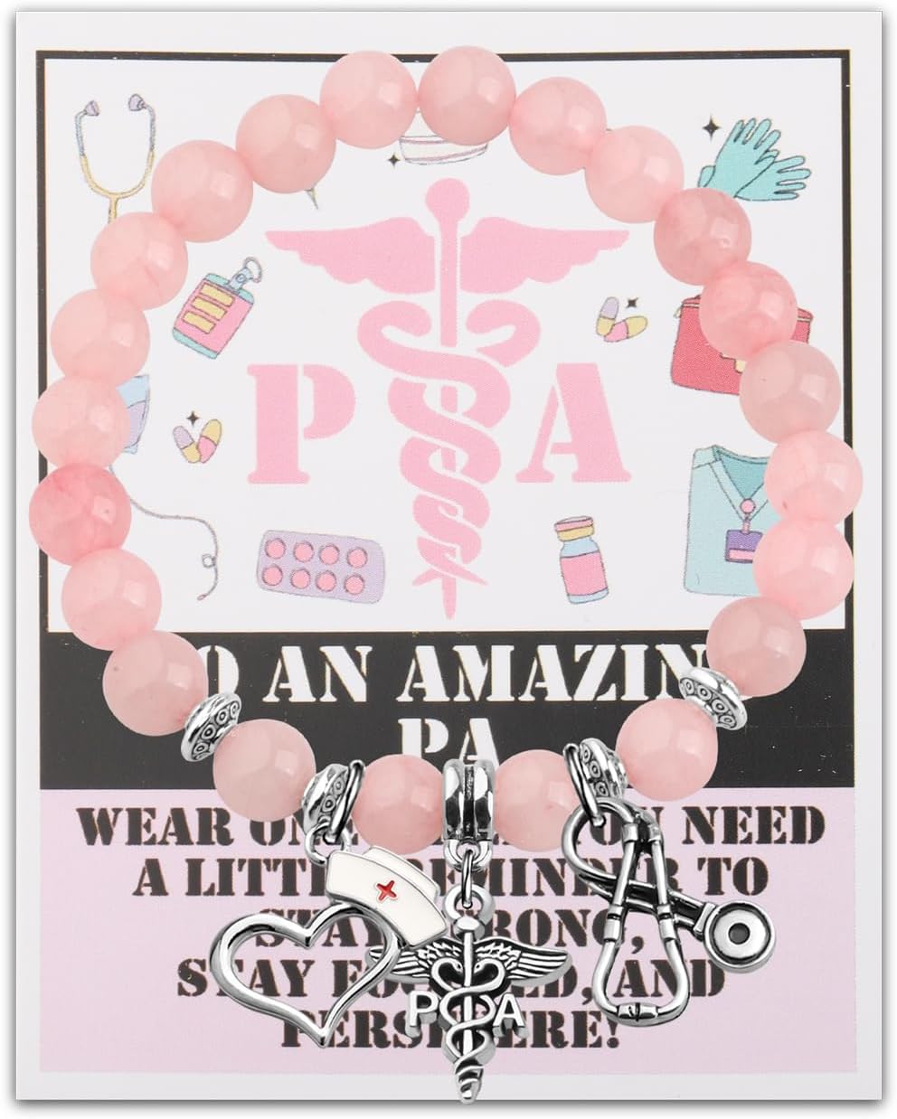 LQRI Physician Assistant Gift PA Bracelet To An Amazing PA