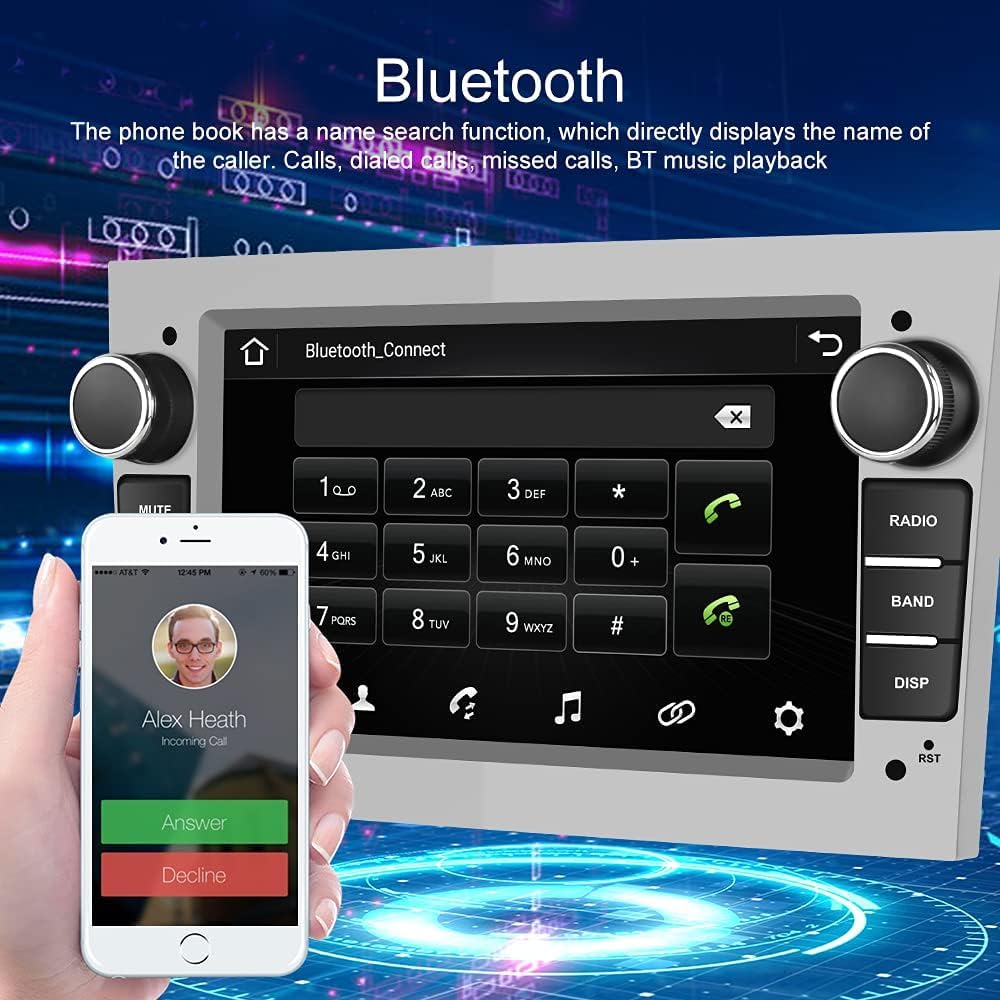 Autoradio Android 13 Con Schermo 7" Per Opel Corsa D/Astra H, Con CarPlay/Android Auto Wireless, GPS, Bluetooth, 2GB+64GB + Retrocamera AHD - Aggiorna Il Sistema Multimediale Auto