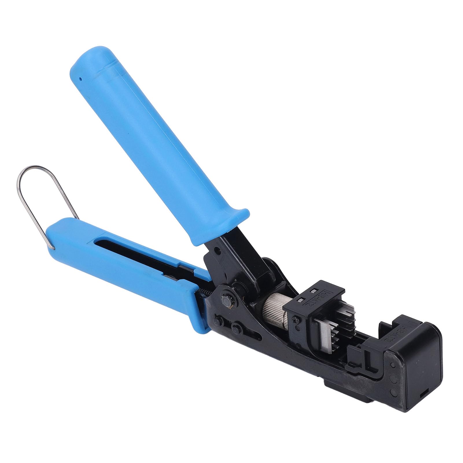 Jeanoko Narzędzie do Zaciskania RJ45, Kąt 90 Stopni, Obsługa jedną ręką, Ergonomiczny Gumowy Uchwyt, Narzędzie do Zakańczania RJ45, dla CAT5e CAT6 CAT6A Keystone