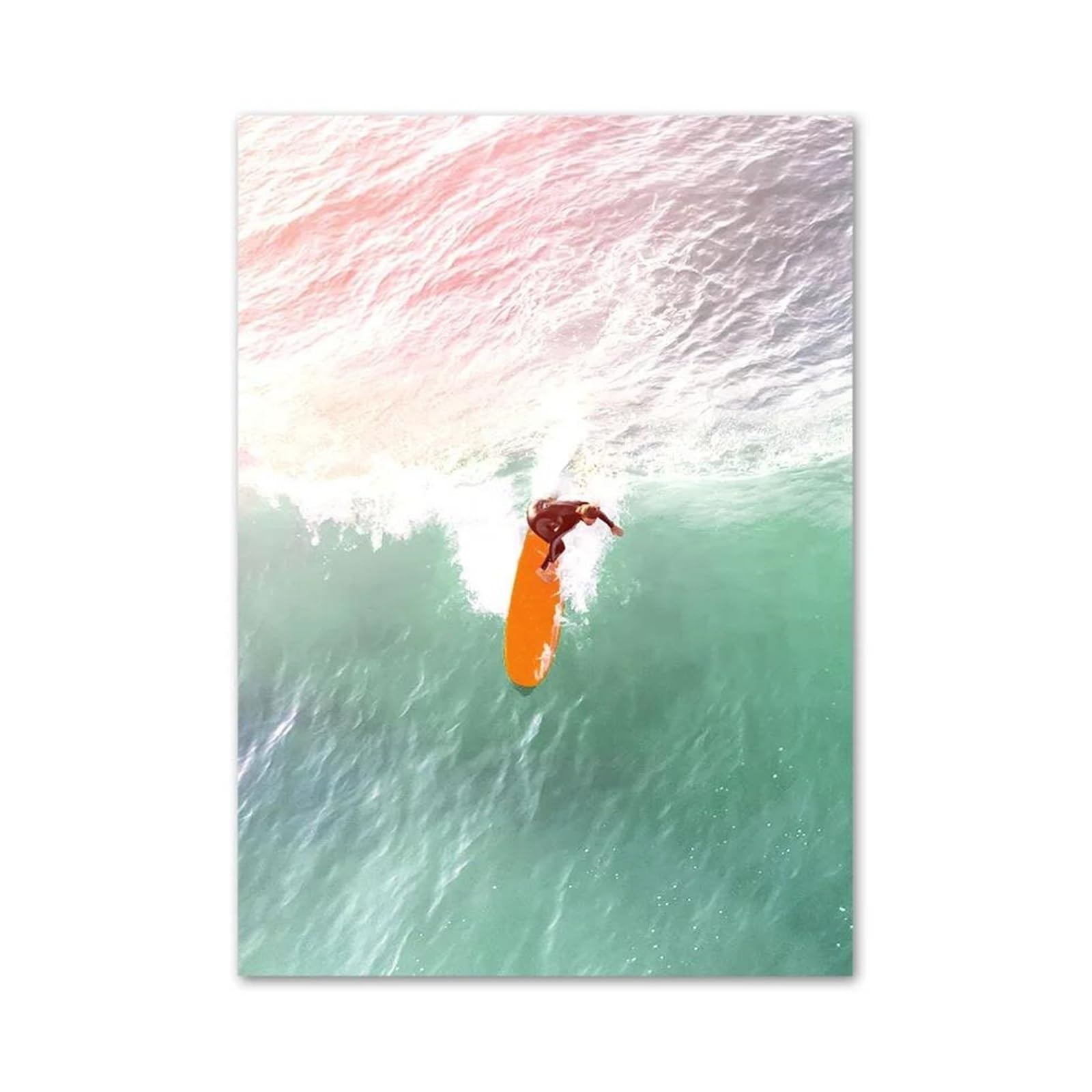BYAMBD Aesthetic Pictures Fashion Landscape Summer Coastal Ocean Surf Wall Art Aesthetics Print Canvas Painting Posters For Living Room Modern Home Decor(G,30x40cm)