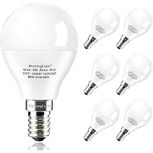 E12 LED Ceiling Fan Light Bulbs 60W, Dimmable, 3000K, 600LM Bulb, 6 Pack