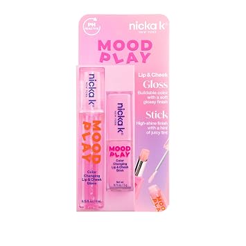 Nicka K New York, Mood Play Lip Care, Gloss & Stick, Color-Changing Tint