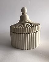 Vista 12 de 4Pcs Candle Jar Silicone Molds Set, Jars and Bottles with Lids Container Moulds, Striped Round Pot Molds for Making Uv Epoxy Plaster Concrete