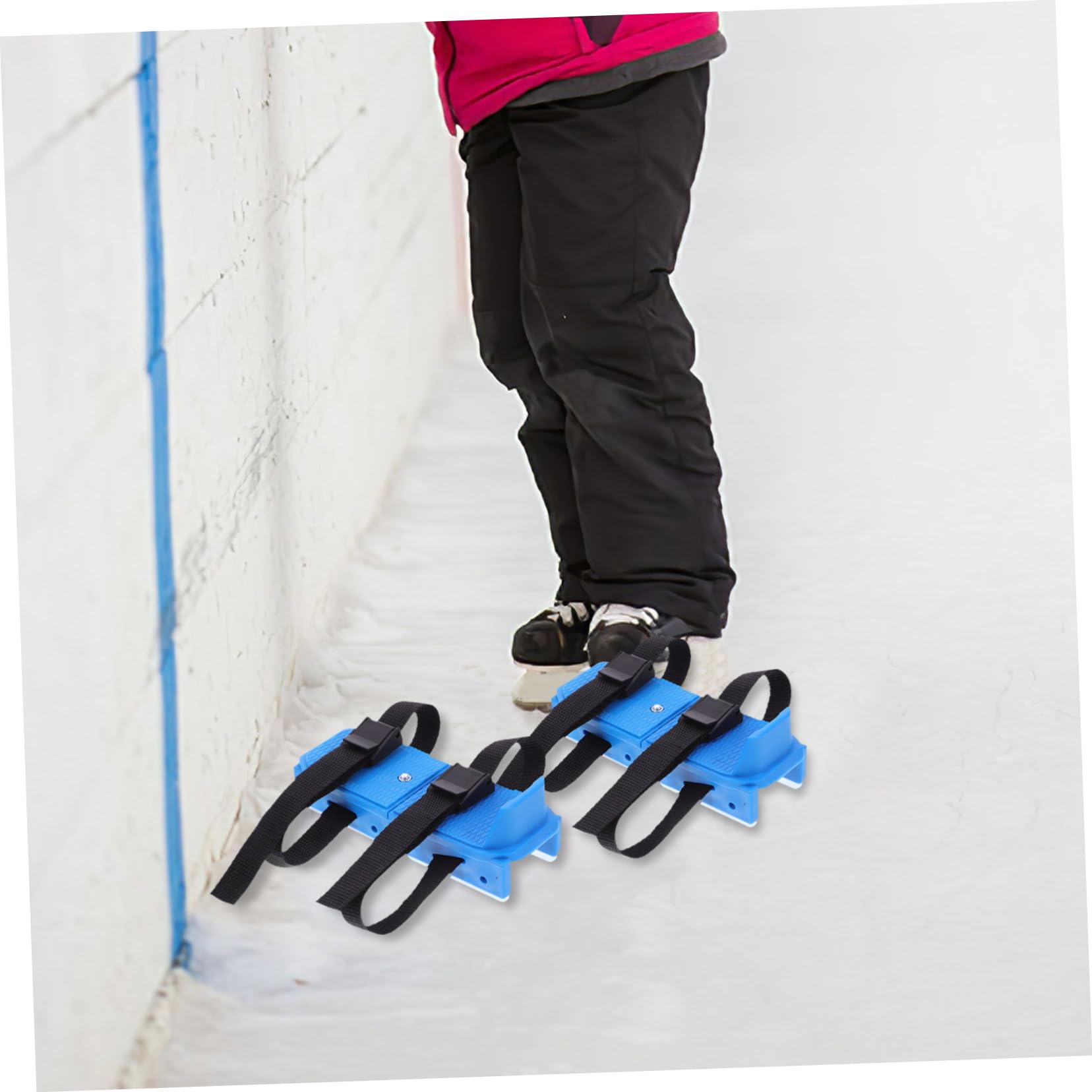 BESPORTBLE Pattini da Ghiaccio per Bambini Doppia Lama Regolabili | 1 Paio, Plastica, Coperture Protettive Incluse, per Outdoor Skating e Sport Invernali, Accessorio per Bambini
