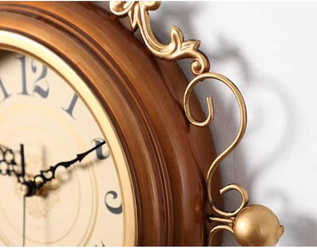 Wall Clock Art Clock Wall Creative Clock Living Room Home Fashion Retro Wall Clock Atmospheric Wall Watch Clock for Wall(Medium)