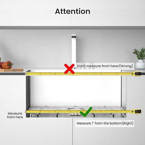 Vista 6 de Rejilla protectora para fregadero de 26-1/16" x 14-1/16", drenaje centrado con radio de esquina 3-1/2", material de acero inoxidable 304