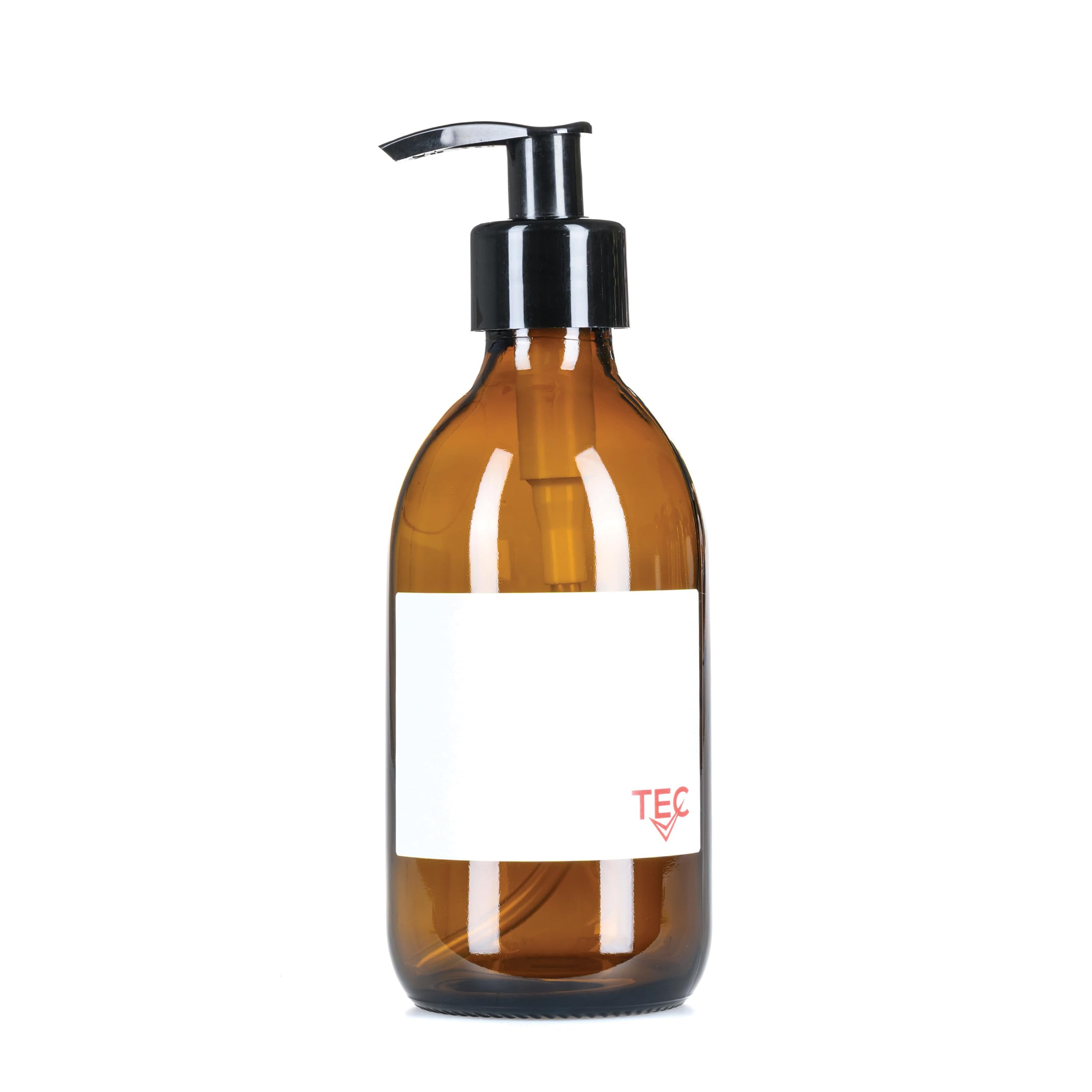 TEC 300ml Amber Glass Bottle with Pump Dispenser 1.4ml Output UK Made โ image 1