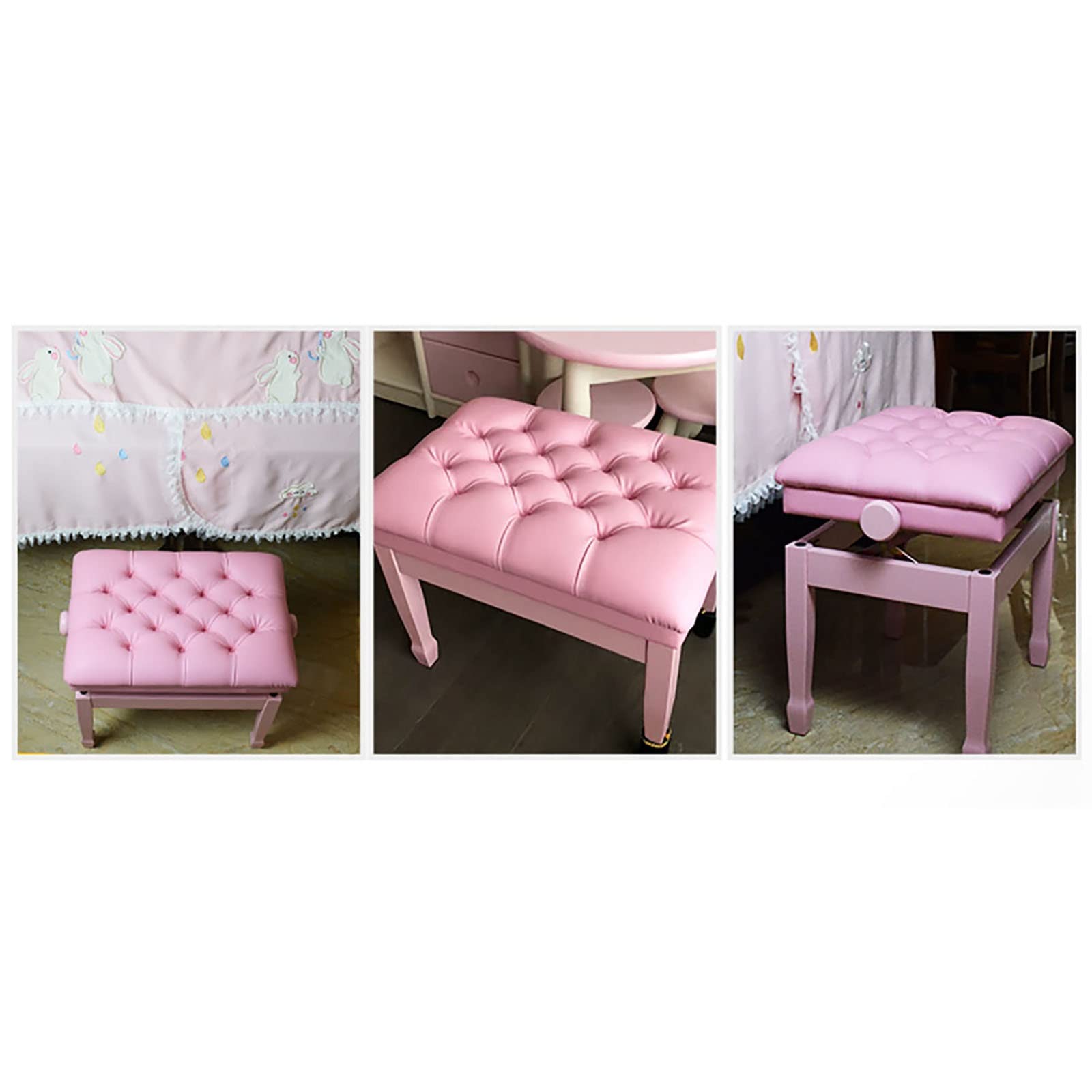 Sgabello per Pianoforte, Tavolo da toeletta, Sgabello Regolabile per Pianoforte, Sgabello per Artista, faggio Importato, Ecologico