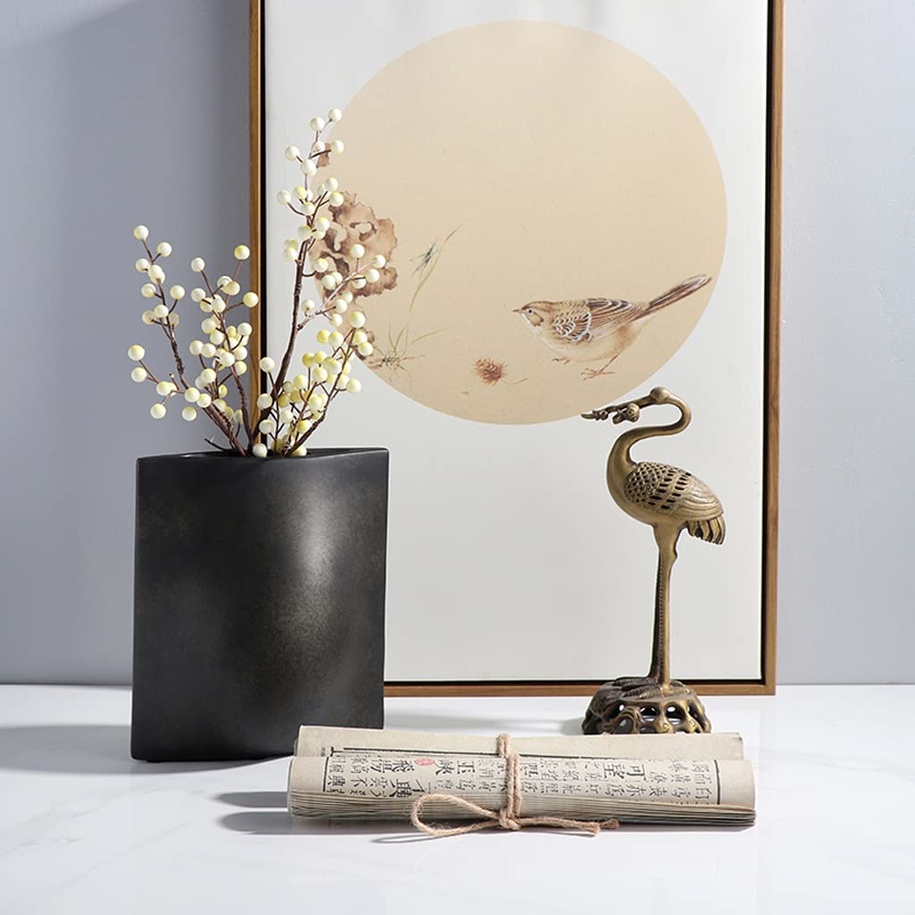 Proste nowoczesne kreatywne płaskie ceramiczne dekoracji wazon model salon ganek pulpit suchy kwiat układ Umeblowanie (Size : 22cm)