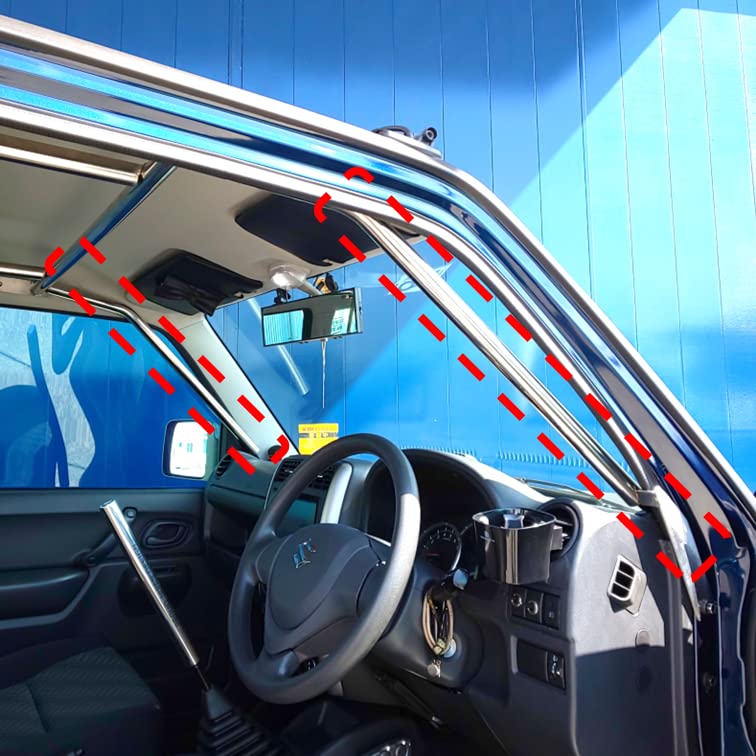 Amazon | JB23 ジムニー ステンレス製 室内補強フロントバー（左右