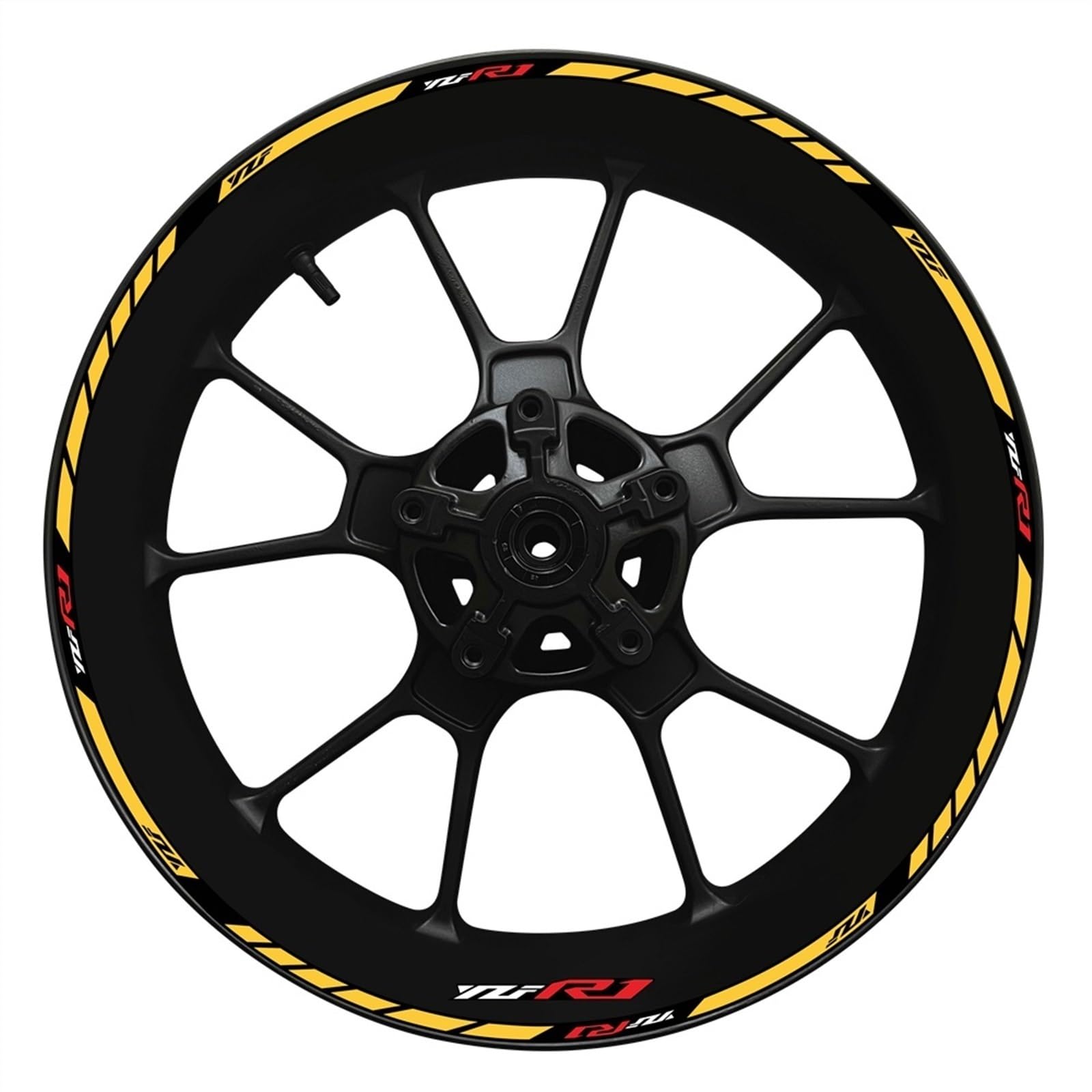 Motorcycle Wheel Hub YZF R1 Decal Decoration Set Rim Modification Reflective Sticker for Yamaha YZFR1 2022 Decorative(Color 20)