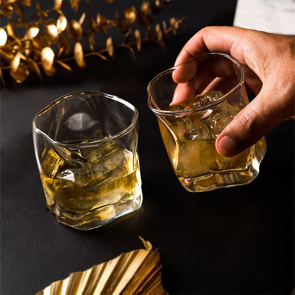 Bellemax Whiskey Glasses Set - 6 Rocks Glasses -5