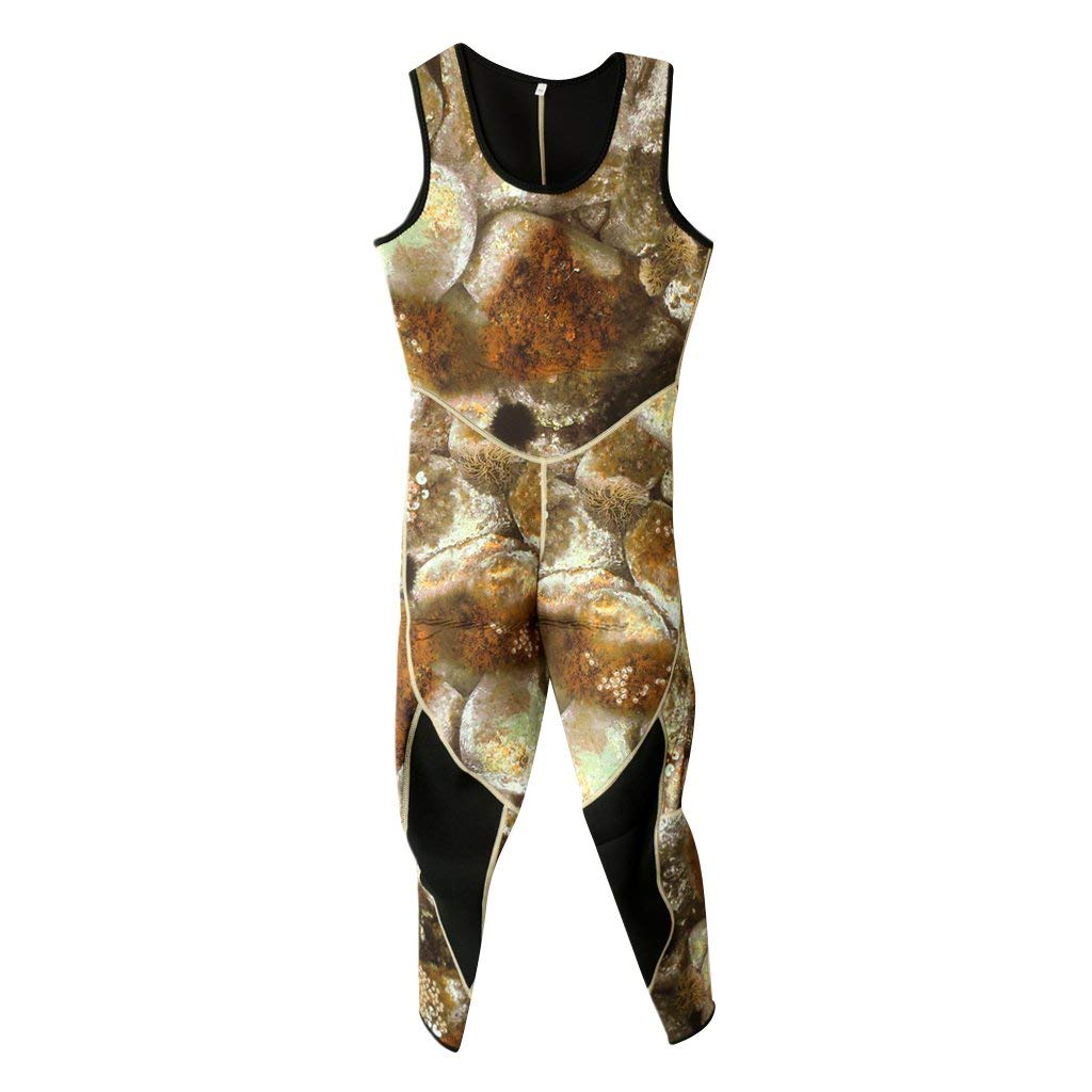 Traje de neopreno para hombre, 2 piezas, para buceo, esnórquel, surf