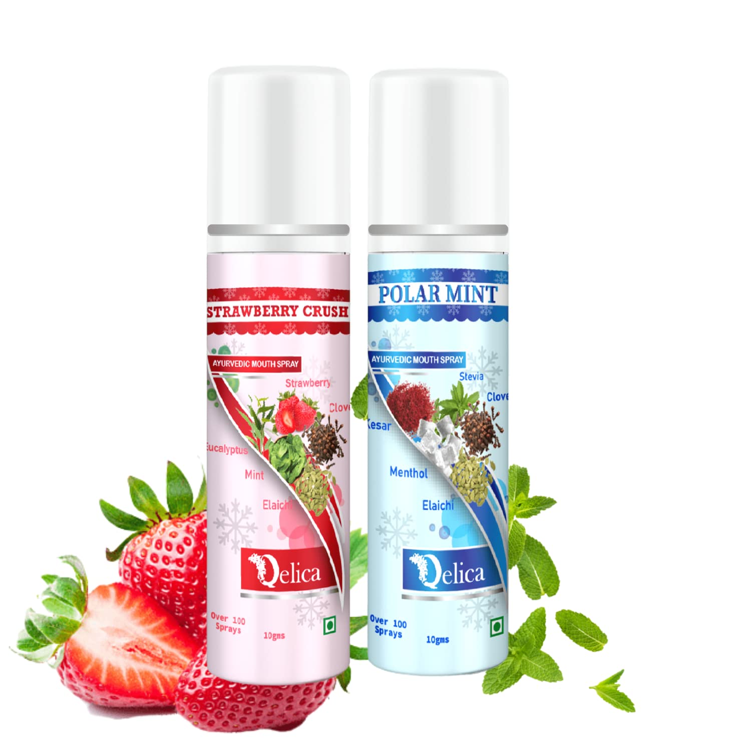 Qelica Polar Mint & Strawberry Crush Ayurvedic Mouth Spray 20 gram Breath Freshener for Oral Hygiene Fresh Breath 100+ Spray for Men and Women Long Lasting, Pocket Friendly (B0BTFDMVH2) Amazon Price History, Amazon Price Tracker