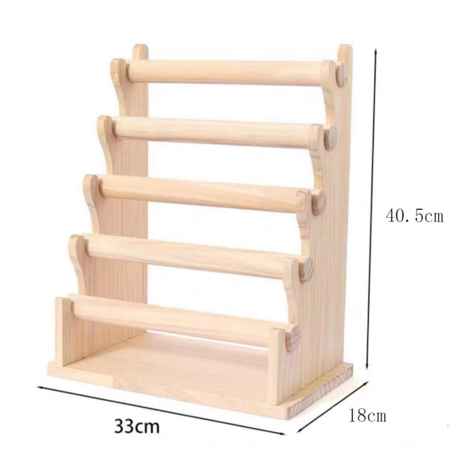 MERIGLARE Présentoir Bijoux Organisateur Bracelet Montre Collier Porte Bois Pin Esthétique Tiges Lisses Glissement Aisé Séparation sans Entrelacs Adapté au, 33 18 40.5 Cm